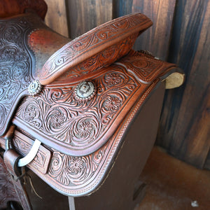 15.5" USED PATRICK SMITH ROPING SADDLE