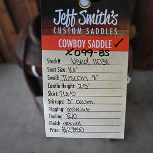 16" USED JEFF SMITH COWBOY SADDLE Saddles Jeff Smith   
