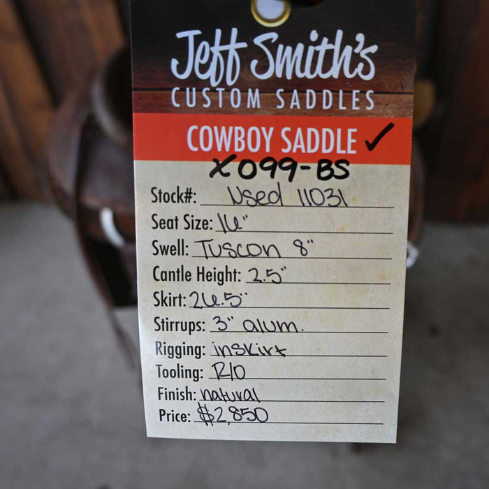 16" USED JEFF SMITH COWBOY SADDLE Saddles - Used Jeff Smith