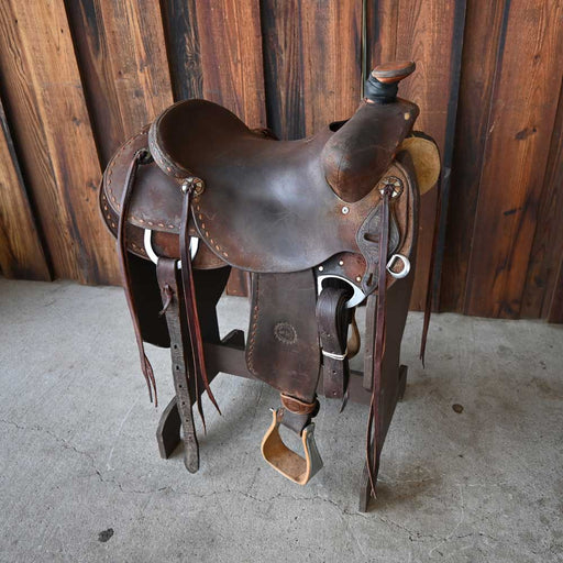 16" USED JEFF SMITH COWBOY SADDLE Saddles - Used Jeff Smith