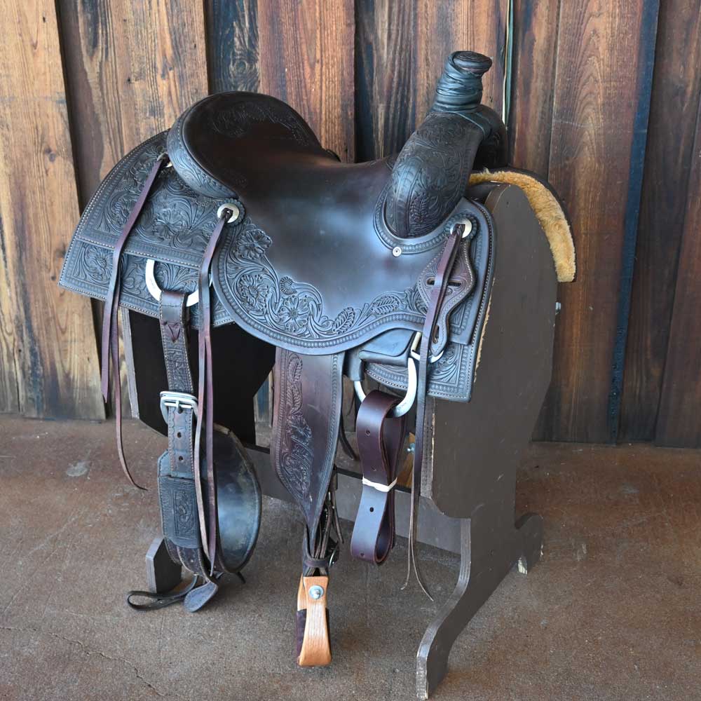 15.5" USED JEFF SMITH RANCH CUTTER SADDLE
