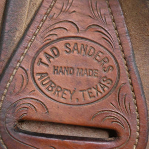 15" USED TAD SANDERS CUTTING SADDLE Saddles Tad Sanders   