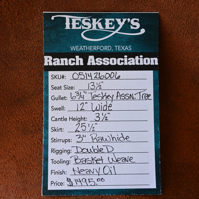 13.5" TESKEY'S RANCH ASSOCIATION SADDLE