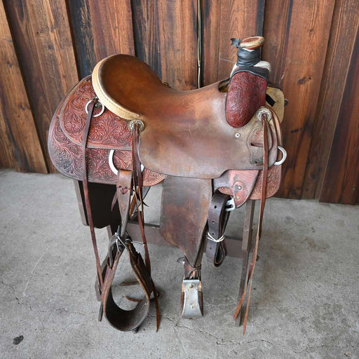 15.5" USED TAD SANDERS RANCH SADDLE Saddles - Used Tad Sanders