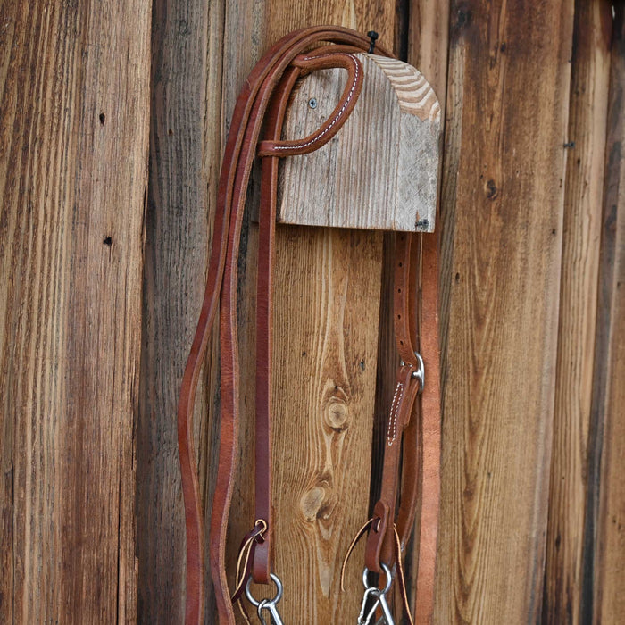 Tom Balding Twisted Wire Snaffle Bridle Rig w/Single Ear Headstall Tack - Rigs Tom Balding