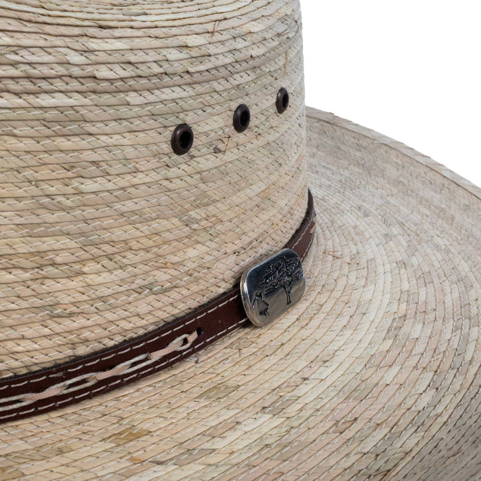 Alamo 4" Guatemala Rancher Crown Palm Hat - Brown