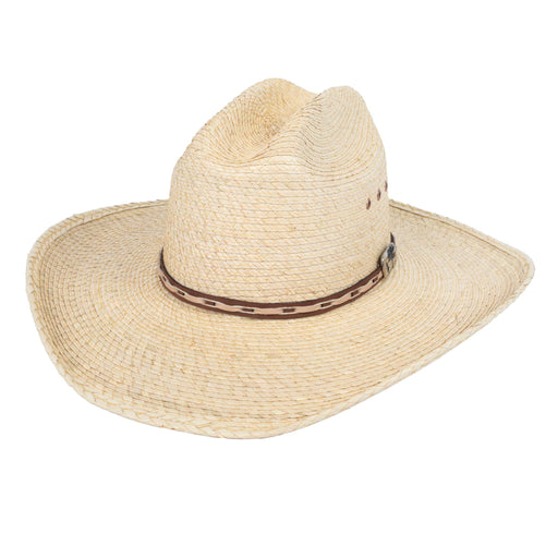 Alamo 4" Guatemala Rancher Crown Palm Hat - Natural HATS - STRAW HATS M&F Western Products