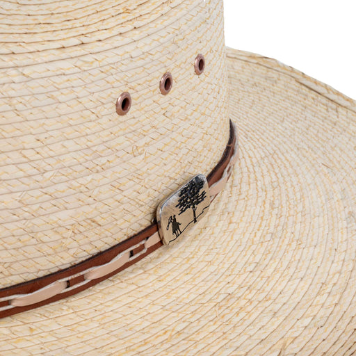 Alamo 4" Guatemala Rancher Crown Palm Hat - Natural HATS - STRAW HATS M&F Western Products