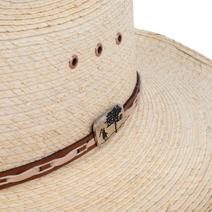 Alamo 4" Guatemala Rancher Crown Palm Hat - Natural HATS - STRAW HATS M&F Western Products