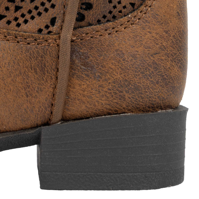 Twisted Toddler Prue Floral Square Toe Boot