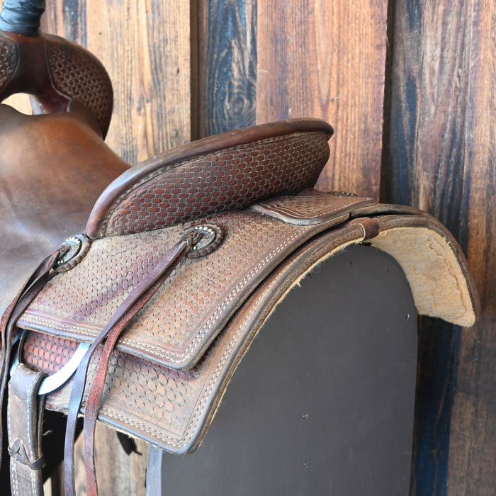 14.5" USED HR RANCH CUTTER SADDLE