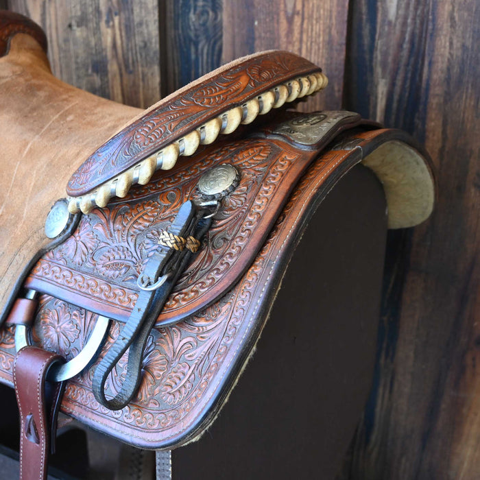 15.5" USED BILLY COOK TEAM ROPING SADDLE