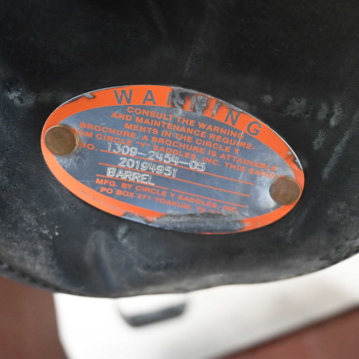 14.5" USED CIRCLE Y TAMMY FISCHER TREELESS BARREL SADDLE Saddles - Used Circle Y Saddlery