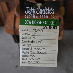 16" USED JEFF SMITH COW HORSE SADDLE Saddles Jeff Smith   