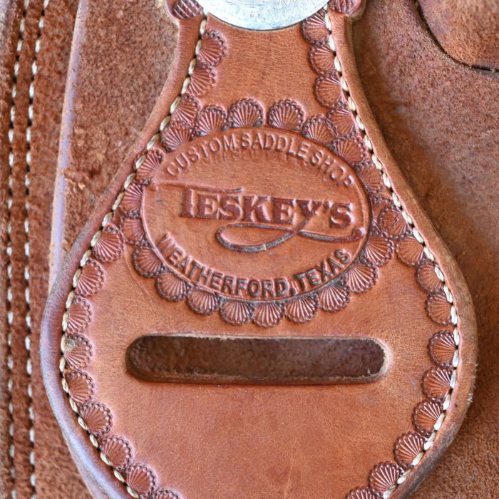 14.5" USED TESKEY'S TEAM ROPING SADDLE
