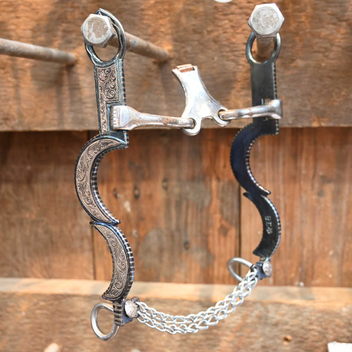 *EG Silver Engraved Floating Port Bit Tack - Bits E.G.