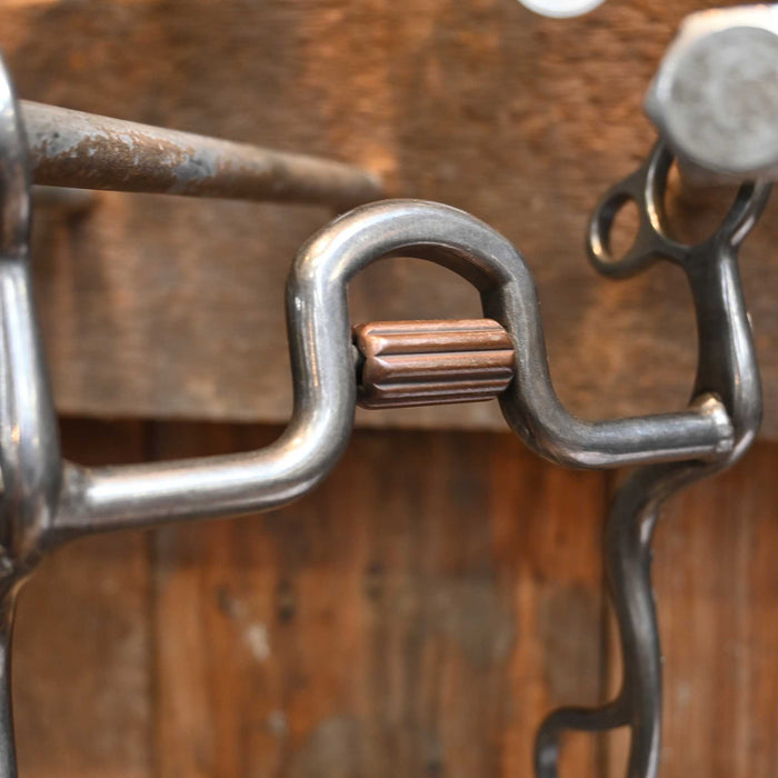 Brandon Anthony Silver Mounted Solid Port w/ Copper Cricket Bit Tack - Bits Brandon Anthony