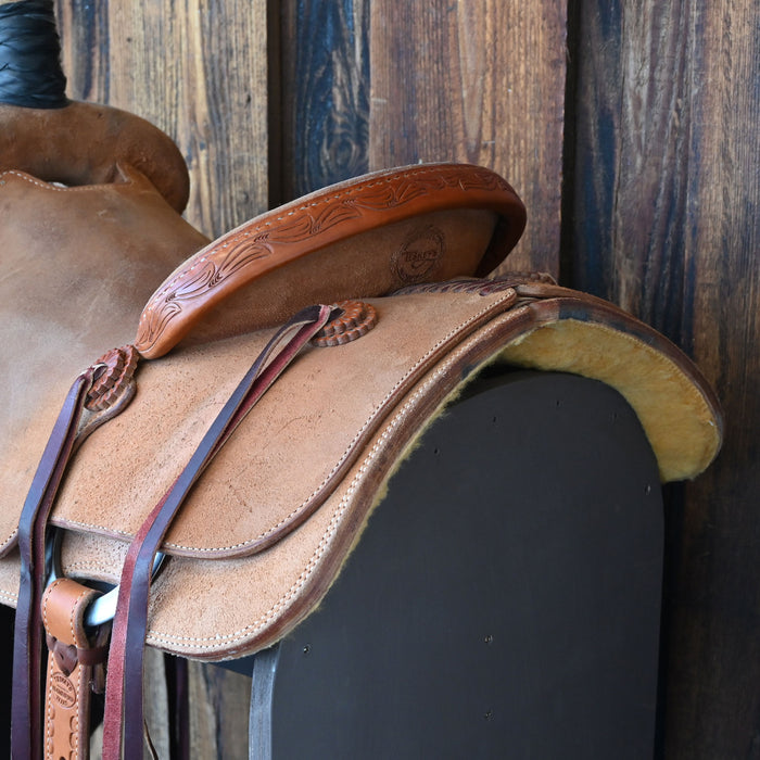 14" USED TESKEY'S TEAM ROPING SADDLE