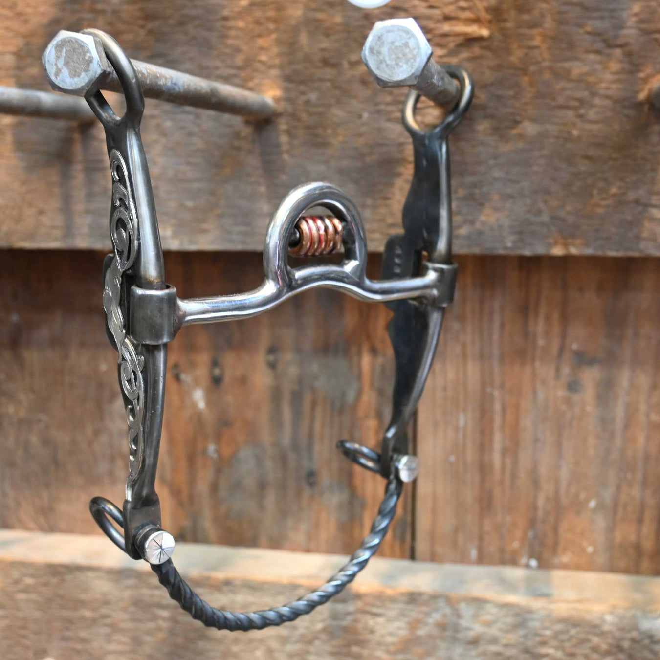 Jesse Morgan #222 Silver Mounted Closed Port Copper Rings Bit Tack - Bits Jesse Morgan