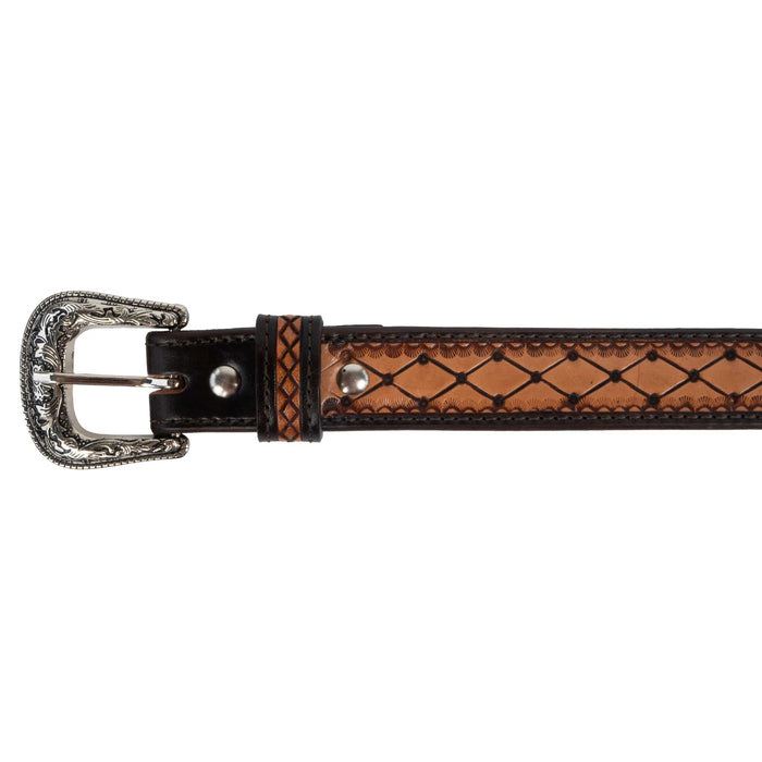 Beddo Mountain Kid's Natural Diamond Print Dyed Edge Belt