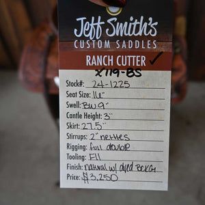 16" USED JEFF SMITH RANCH CUTTING SADDLE Saddles Jeff Smith   