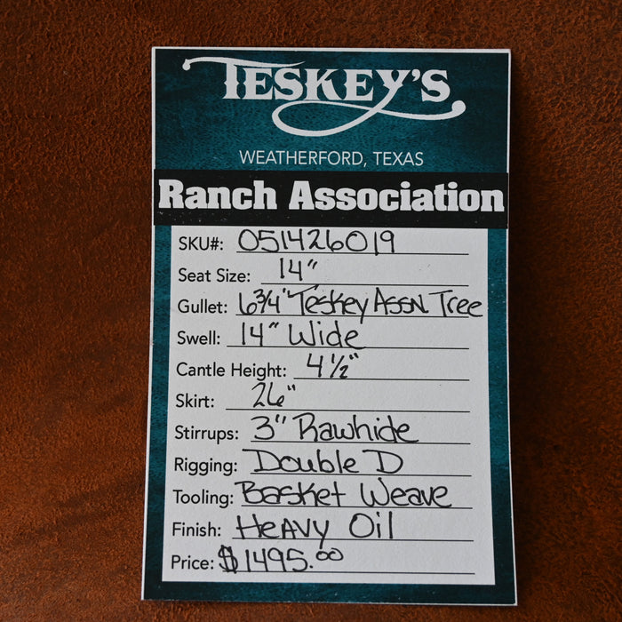 14" TESKEY'S RANCH ASSOCIATION SADDLE