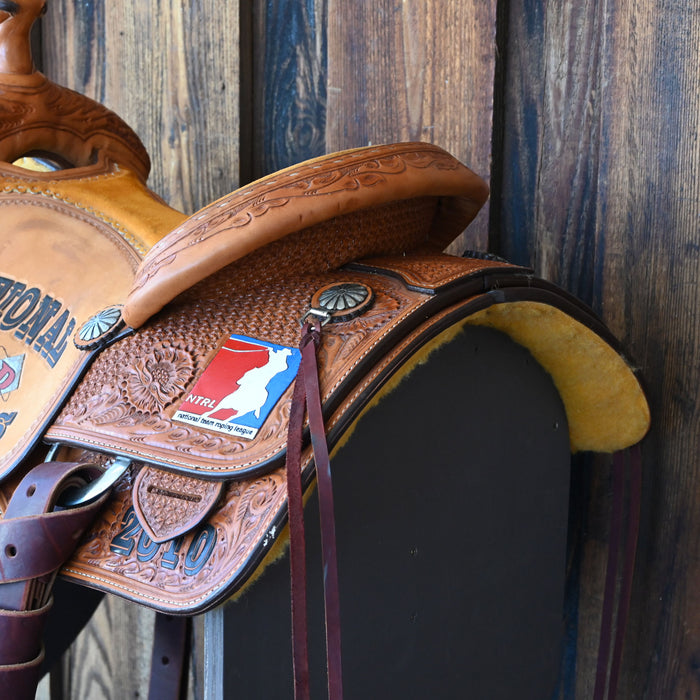 15" USED JX2 TEAM ROPING SADDLE