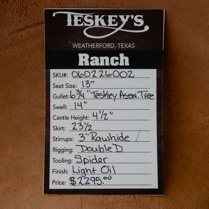 13" TESKEY'S RANCH ASSOCIATION SADDLE
