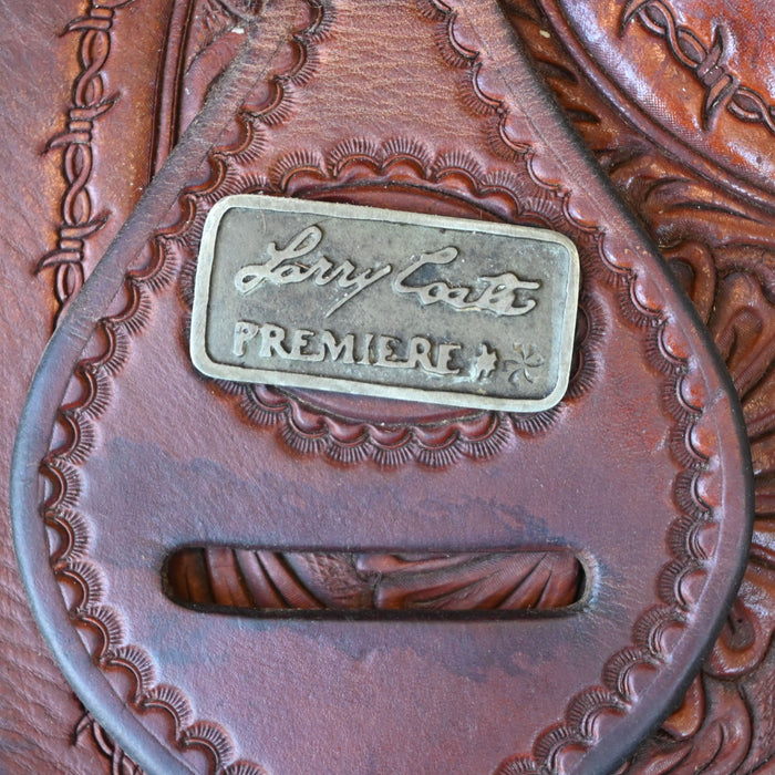15.5" USED LARRY COATS PREMIRE TEAM ROPING SADDLE