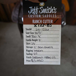 16.5" USED JEFF SMITH RANCH CUTTING SADDLE Saddles Jeff Smith   