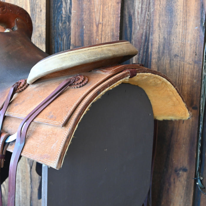 16.5" USED SADDLE HOUSE RANCH CUTTER SADDLE