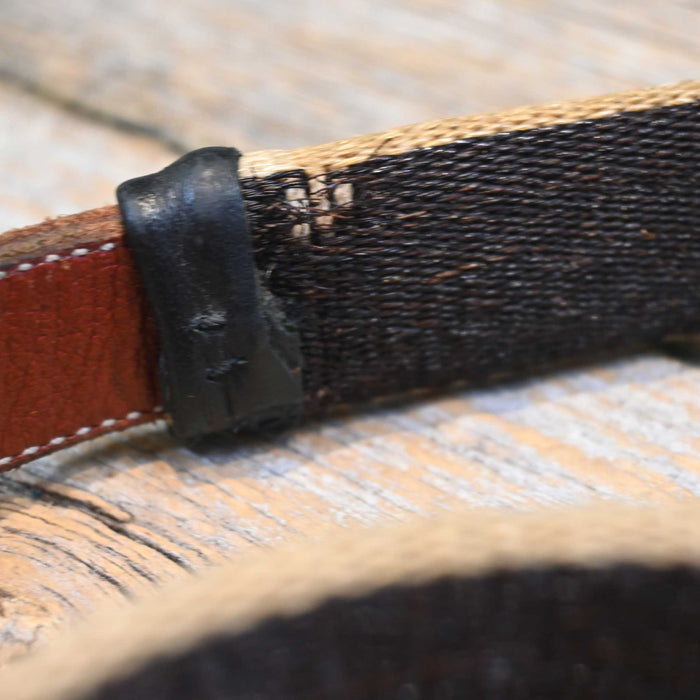 Vintage Horse Hair Belt w/ 10K Gold & Silver Souloges Buckle Collectibles Souloges