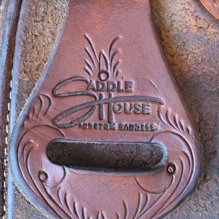 16.5" USED SADDLE HOUSE RANCH CUTTER SADDLE