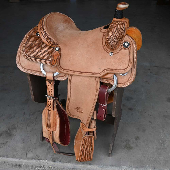 15.5" PATRICK SMITH TEAM ROPING SADDLE Saddles - New Patrick Smith