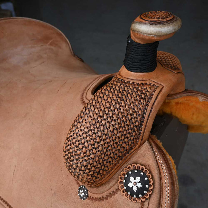 15.5" PATRICK SMITH TEAM ROPING SADDLE Saddles - New Patrick Smith