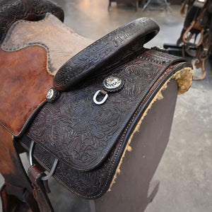 16" USED D.W BARNES ROPING SADDLE Saddles D.W Barnes