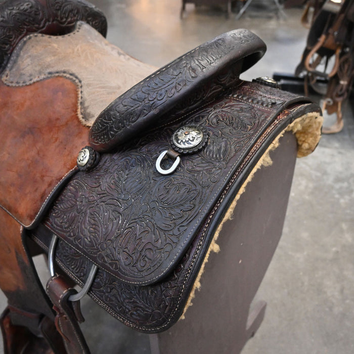14.5" USED D.W BARNES ROPING SADDLE Saddles - Used D.W Barnes