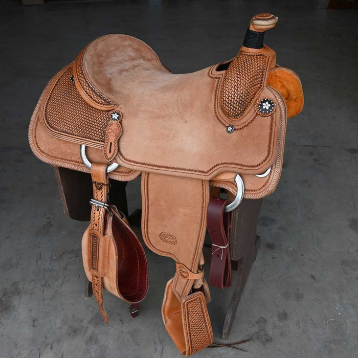 16" PATRICK SMITH TEAM ROPING SADDLE Saddles - New Patrick Smith