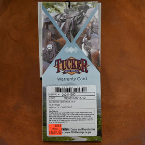 18.5" TUCKER BIG BEND HERITAGE TRAIL SADDLE Saddles Tucker