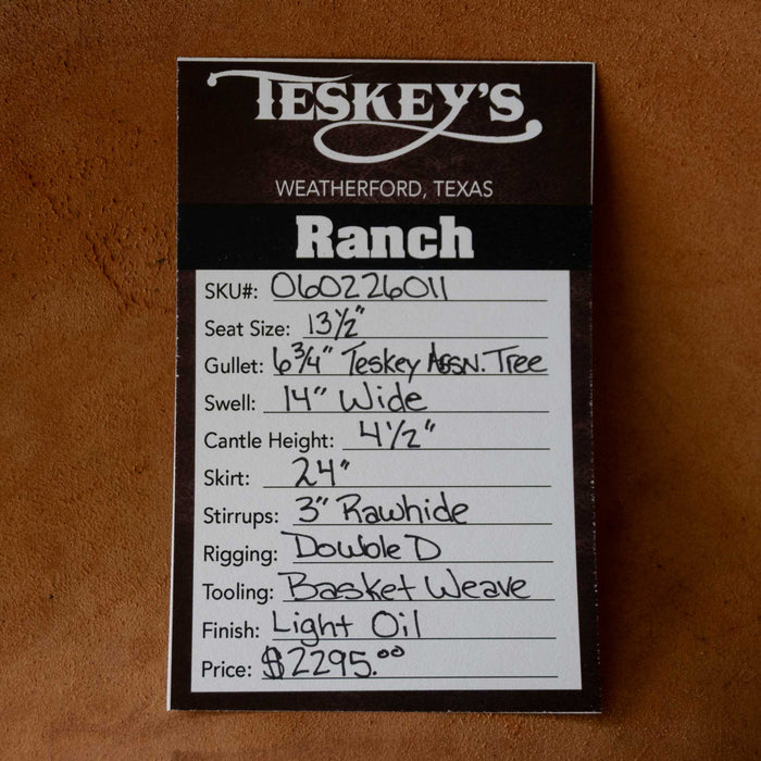 13.5" TESKEY'S RANCH SADDLE