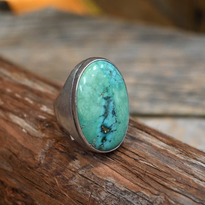 Vintage Sterling Silver & Turqouise Stone Ring