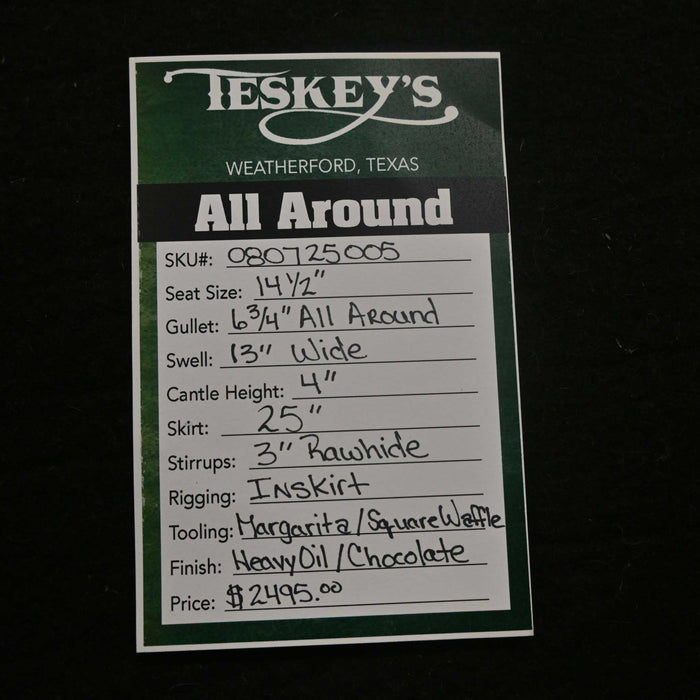 14.5" TESKEY'S ALL AROUND SADDLE Saddles - New Teskey's Saddlery