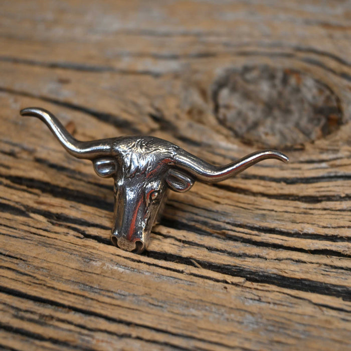Edward Bohlin Hollywood Calif. Sterling Silver Longhorn Scarf Slide