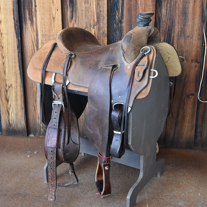16" USED CACTUS RANCH SADDLE Saddles - Used CACTUS SADDLERY