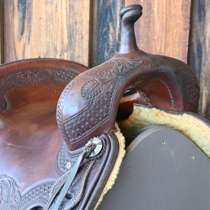 16.5" USED JEFF SMITH CUTTING SADDLE