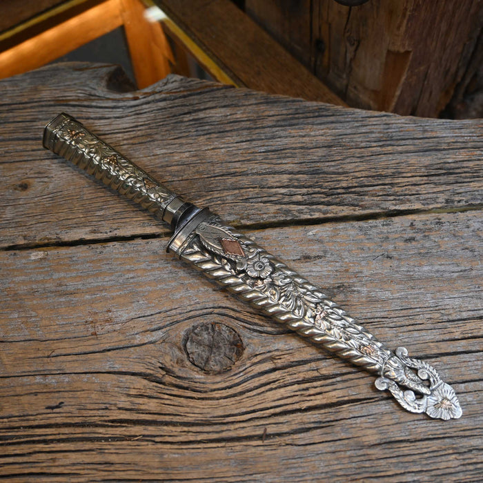 Antique Argentinian Gaucho Knife Sterling Silver made by Atahaupa Tandil