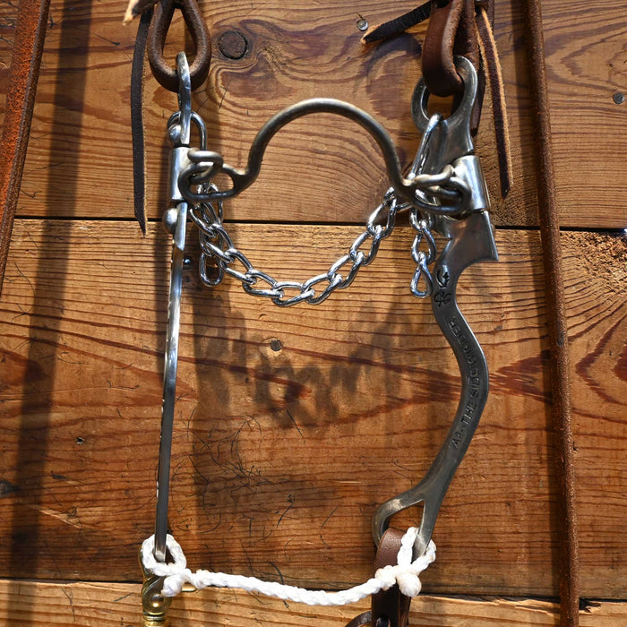 Les Vogt Ported Chain Bridle Rig w/ Single Ear Headstall Tack - Rigs Les Vogt
