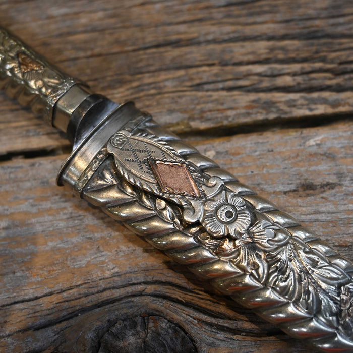 Antique Argentinian Gaucho Knife Sterling Silver made by Atahaupa Tandil