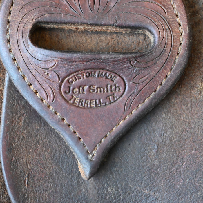 16.5" USED JEFF SMITH TEAM ROPING SADDLE Saddles - Used Jeff Smith