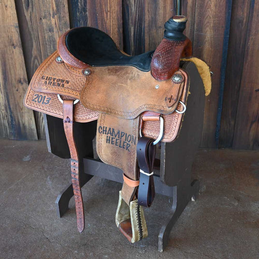 16.5" USED BAR H TEAM ROPING SADDLE Saddles - Used Bar H Saddlery